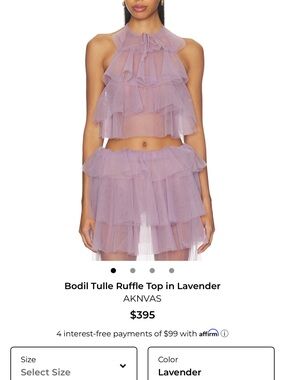 Brand New- selling as a SET! Very reduced price  —Aknvas Lavender Tiered Tulle